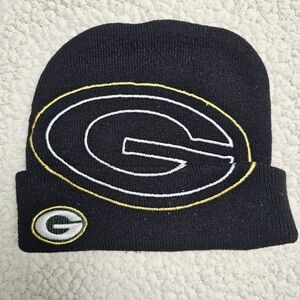 Green Bay Packers Beanie Cuffed Hat NFL Mens One Size EUC